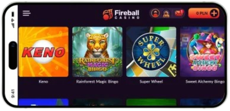 Mobilne granie w Fireball Casino na telefonie i tablecie
